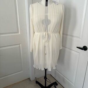 Ricki's Cream Pleated Mini Dress